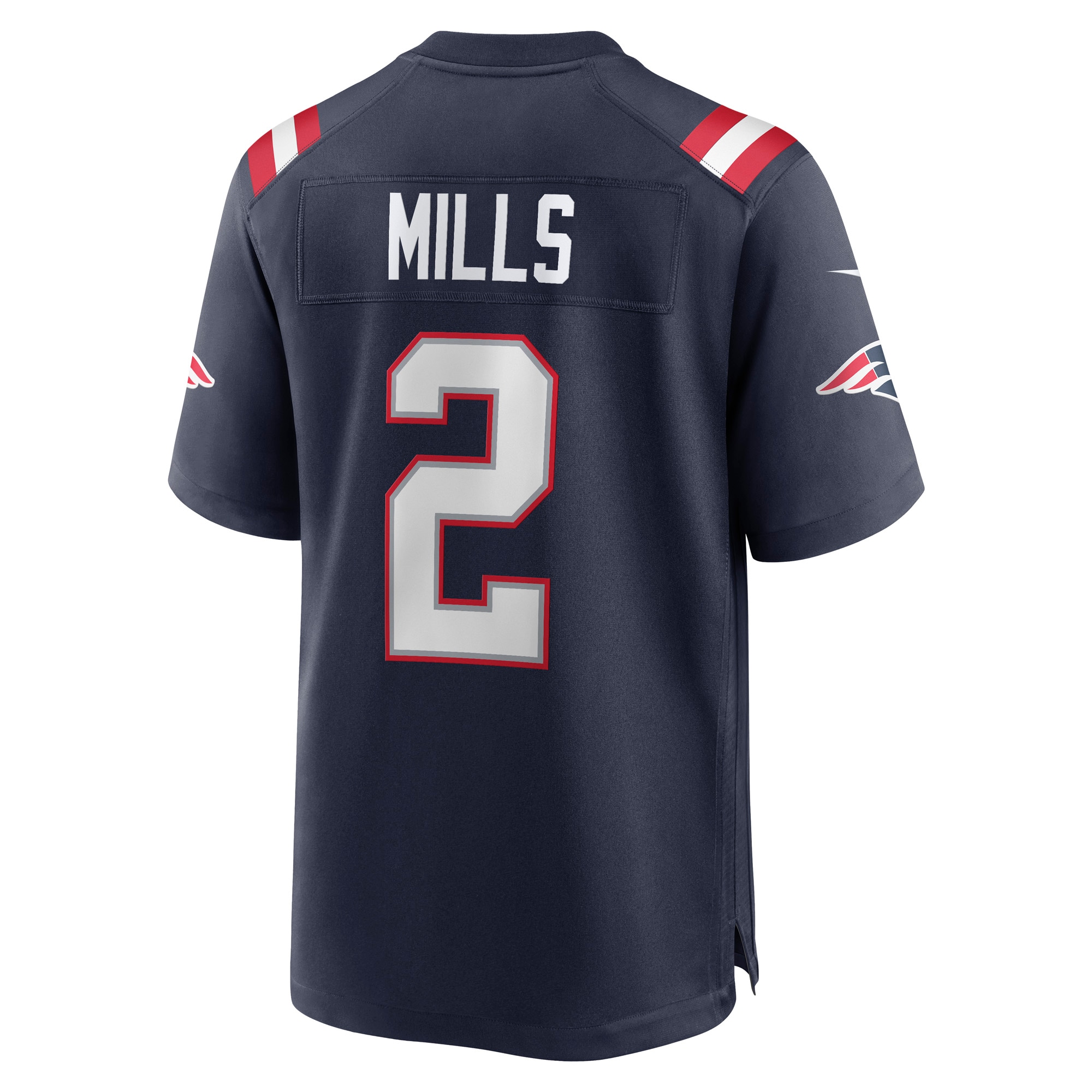 Men's New England Patriots Jalen Mills Navy Game Player Jersey