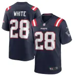 Men's New England Patriots James White Navy Game Player Jersey