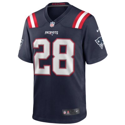 Men's New England Patriots James White Navy Game Player Jersey 02
