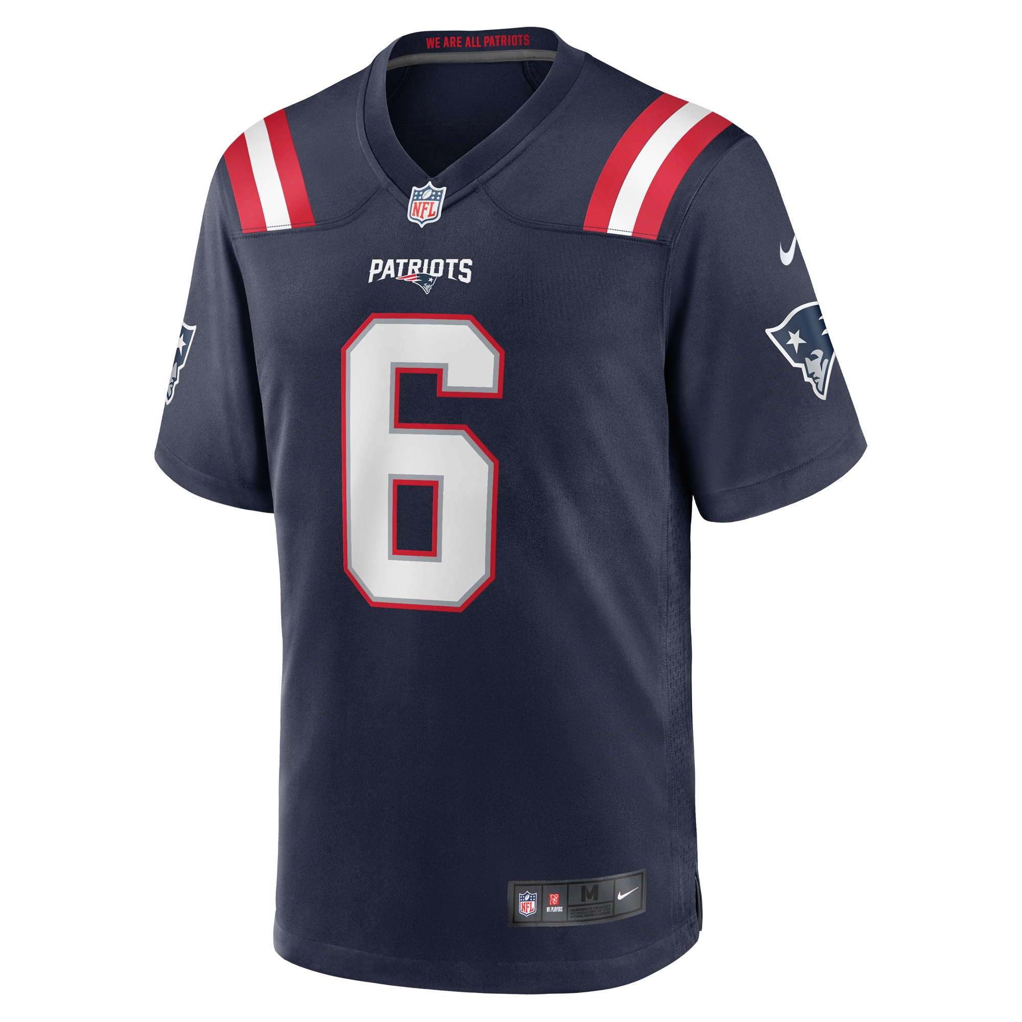Men's New England Patriots Javon Baker  Navy Team Game Jersey