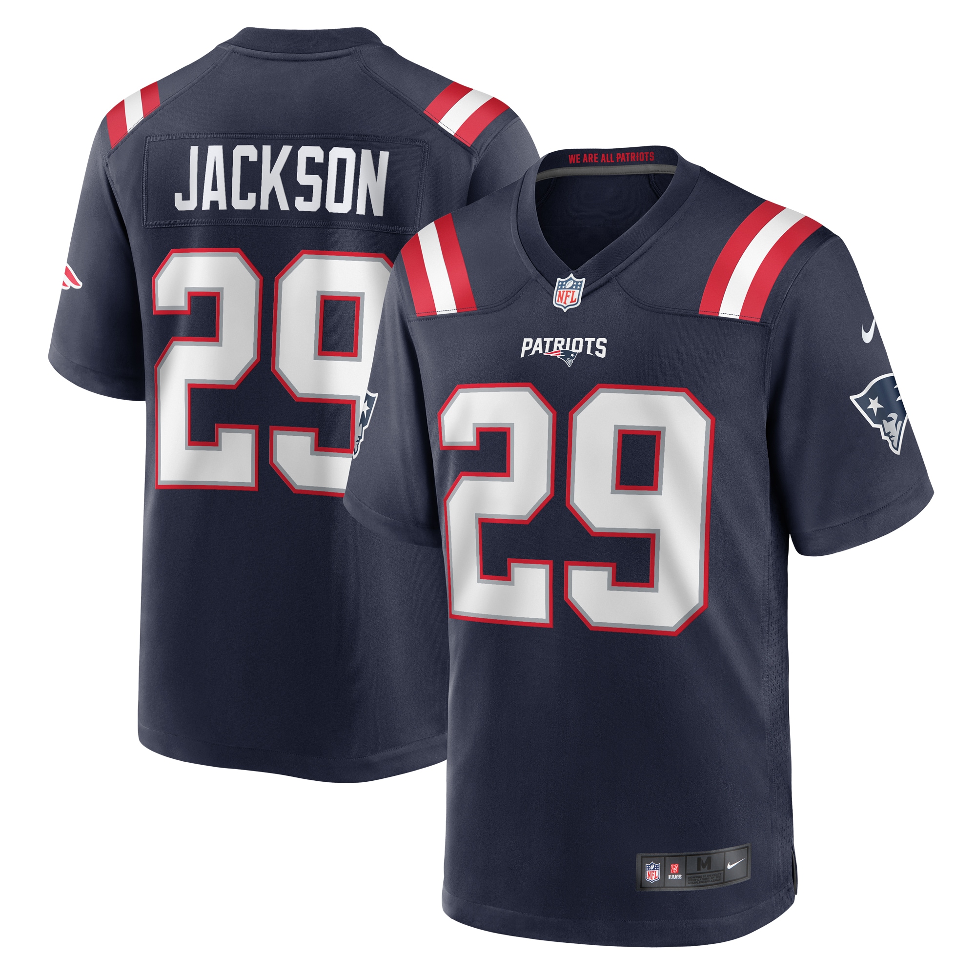 Men's New England Patriots JC Jackson  Navy Game Jersey