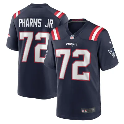 Men's New England Patriots Jeremiah Pharms Jr. Navy Game Player Jersey 01