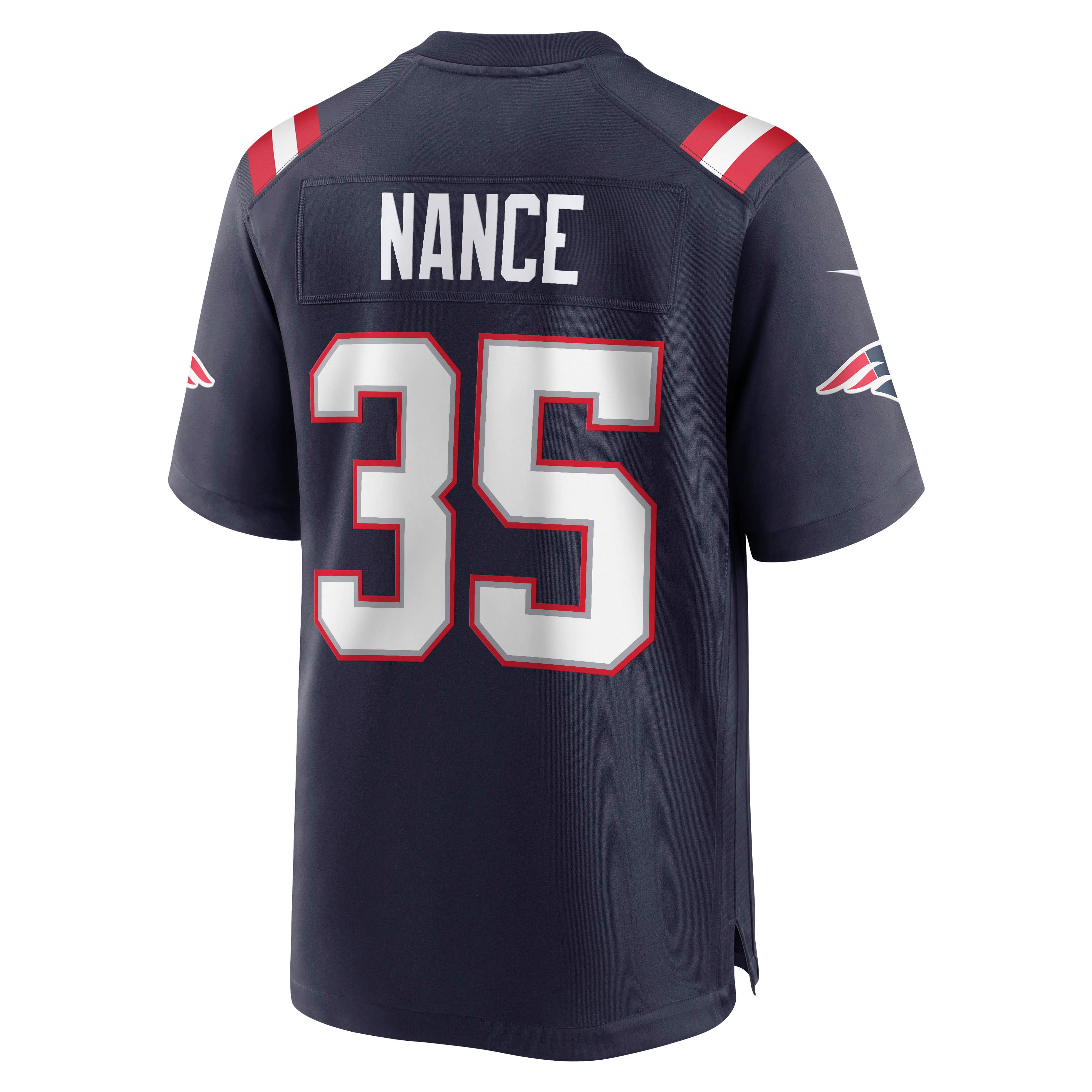 Men's New England Patriots Jim Nance Navy Retired Player Jersey