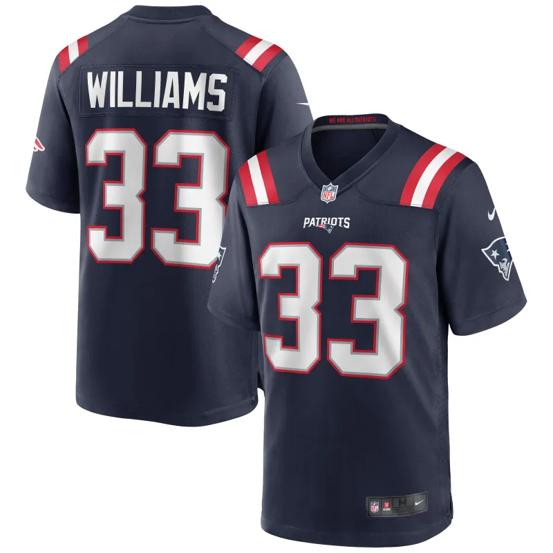 Men's New England Patriots Joejuan Williams Navy Game Jersey