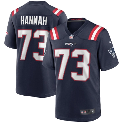 Men's New England Patriots John Hannah Navy Game Retired Player Jersey 01