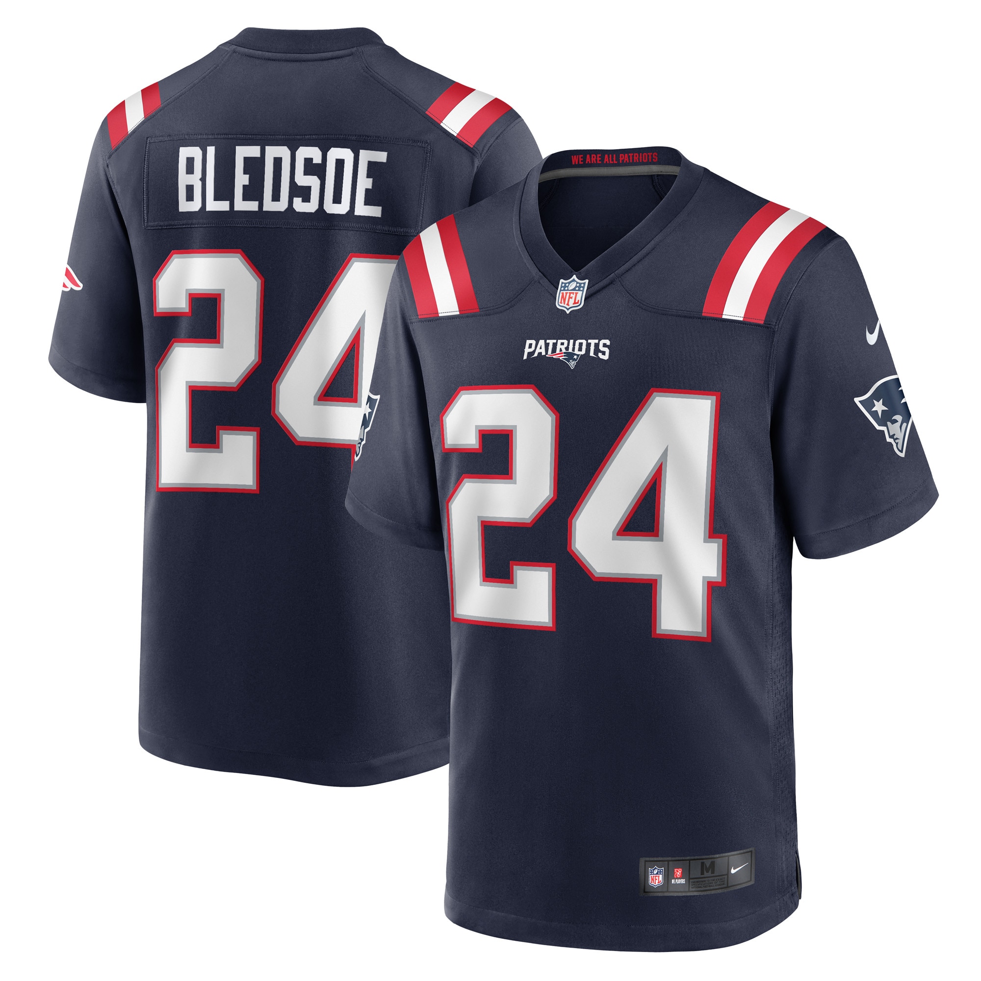 Men's New England Patriots Joshuah Bledsoe Navy Game Player Jersey