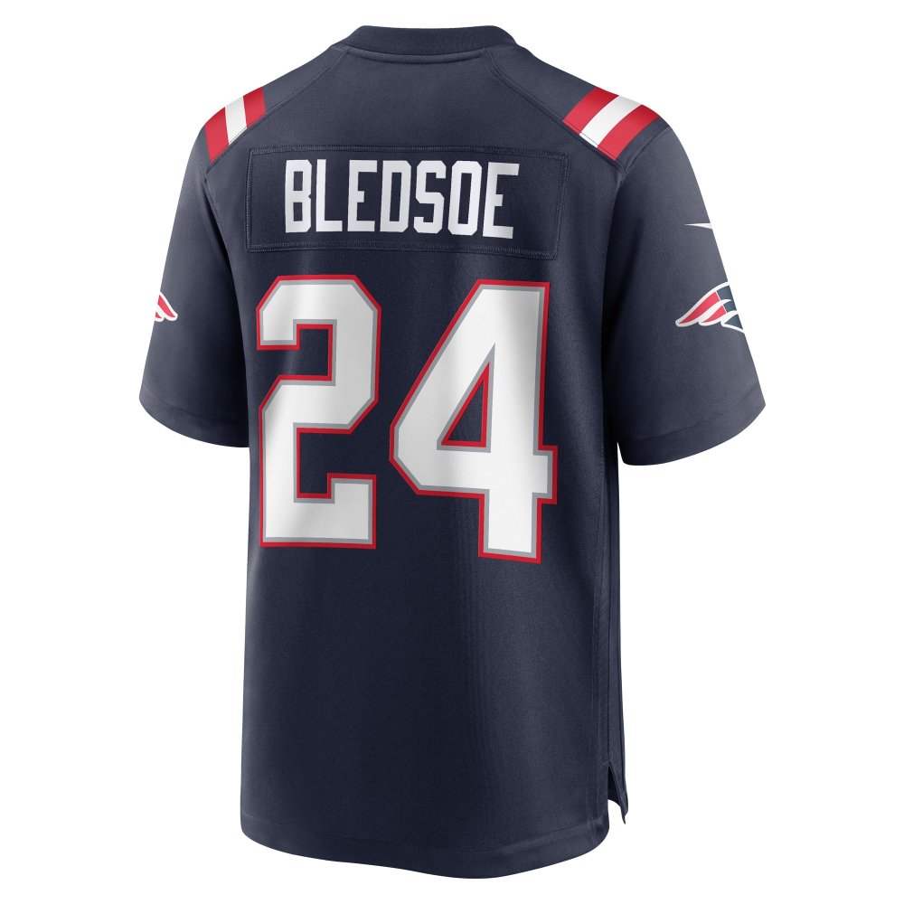 Men's New England Patriots Joshuah Bledsoe Navy Game Player Jersey