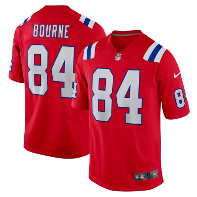 Men's New England Patriots Kendrick Bourne Red Game Jersey 01