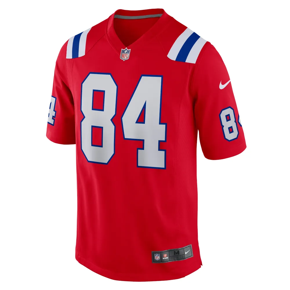 Men's New England Patriots Kendrick Bourne  Red Game Jersey