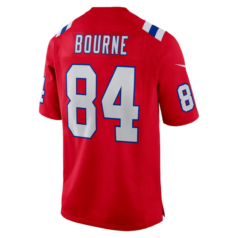 Men's New England Patriots Kendrick Bourne  Red Game Jersey