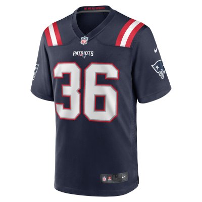 Men's New England Patriots Kevin Harris Navy Game Player Jersey 02