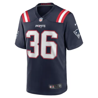 Men's New England Patriots Kevin Harris Navy Game Player Jersey 02
