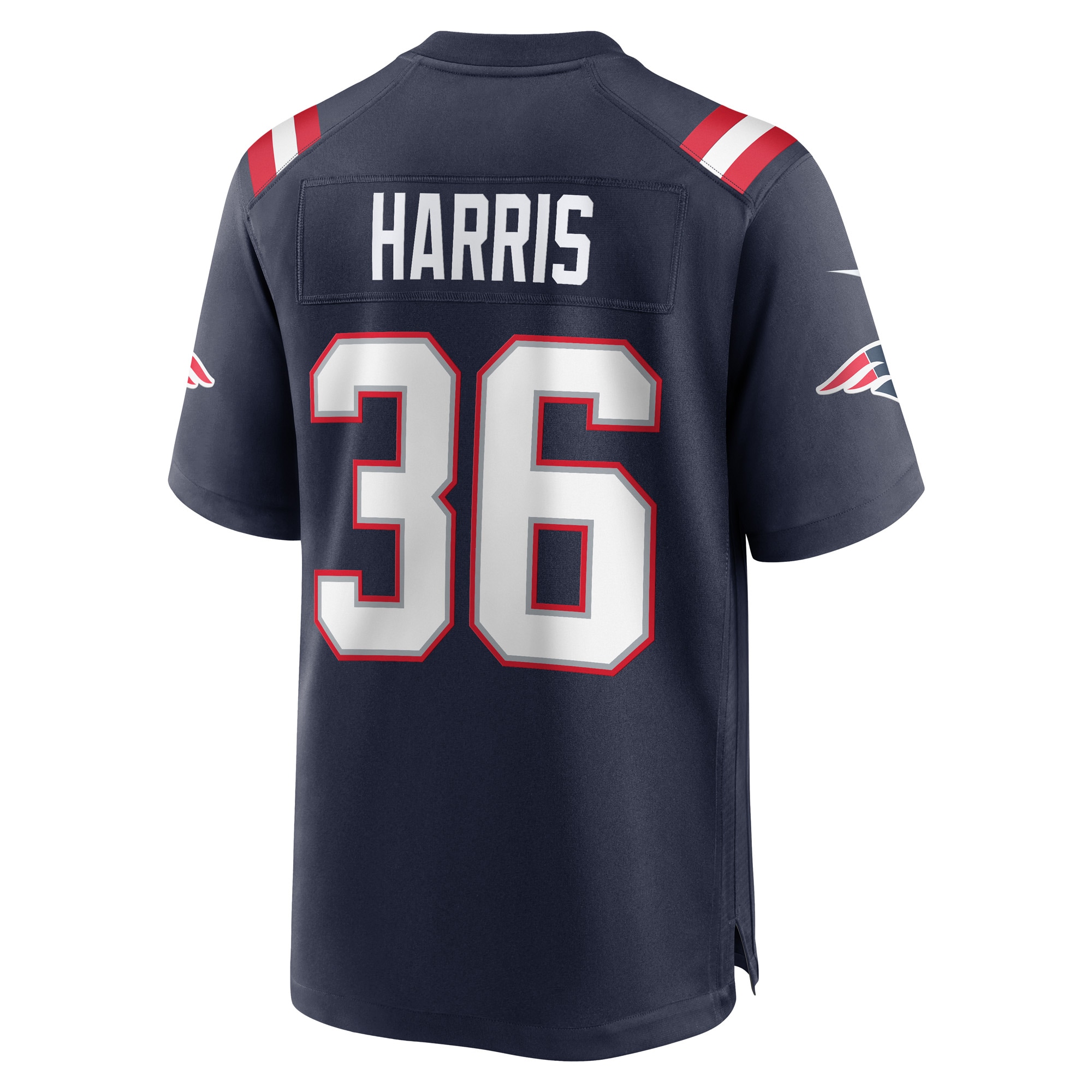 Men's New England Patriots Kevin Harris Navy Game Player Jersey
