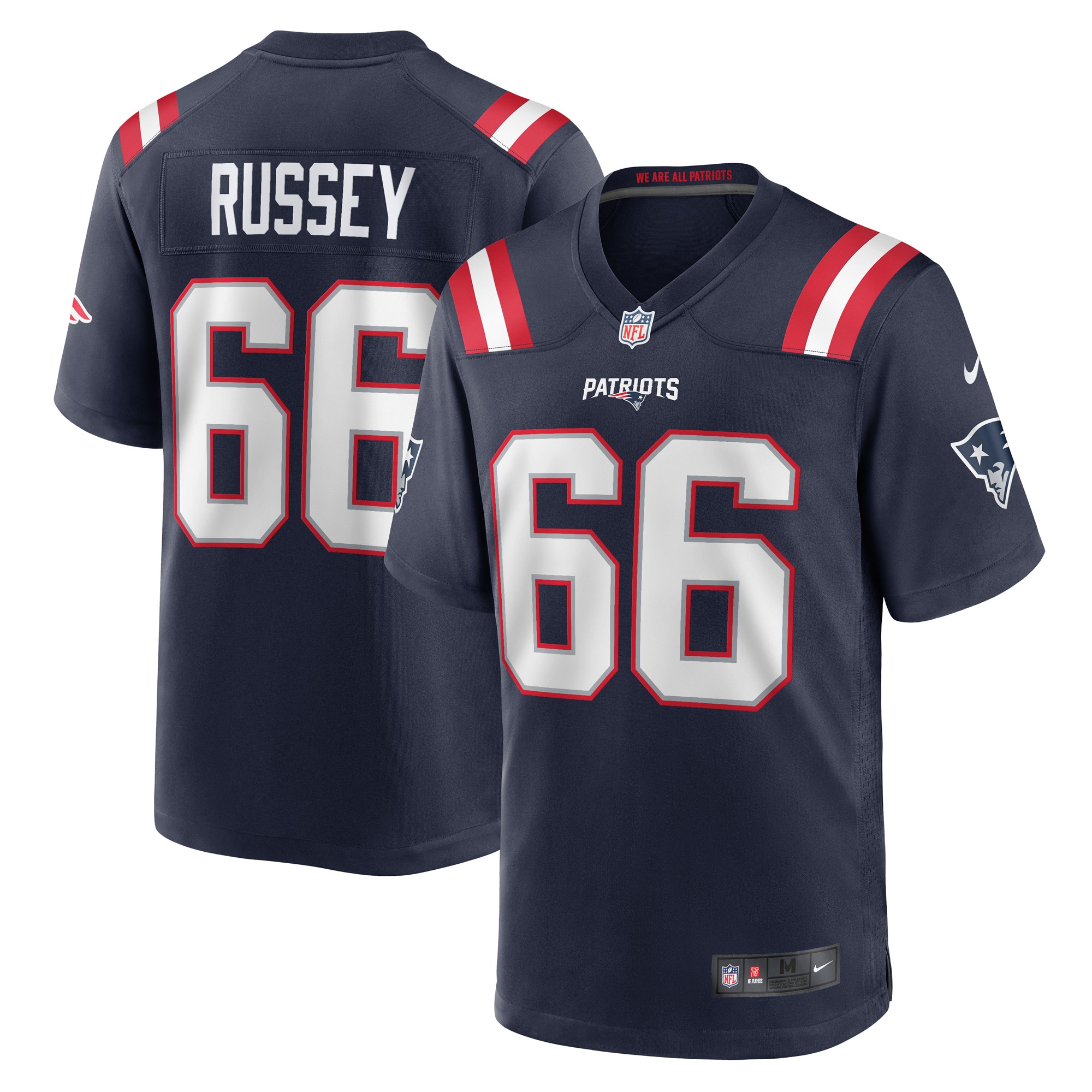 Men's New England Patriots Kody Russey Navy Game Player Jersey