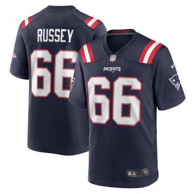 Men's New England Patriots Kody Russey Navy Game Player Jersey 01