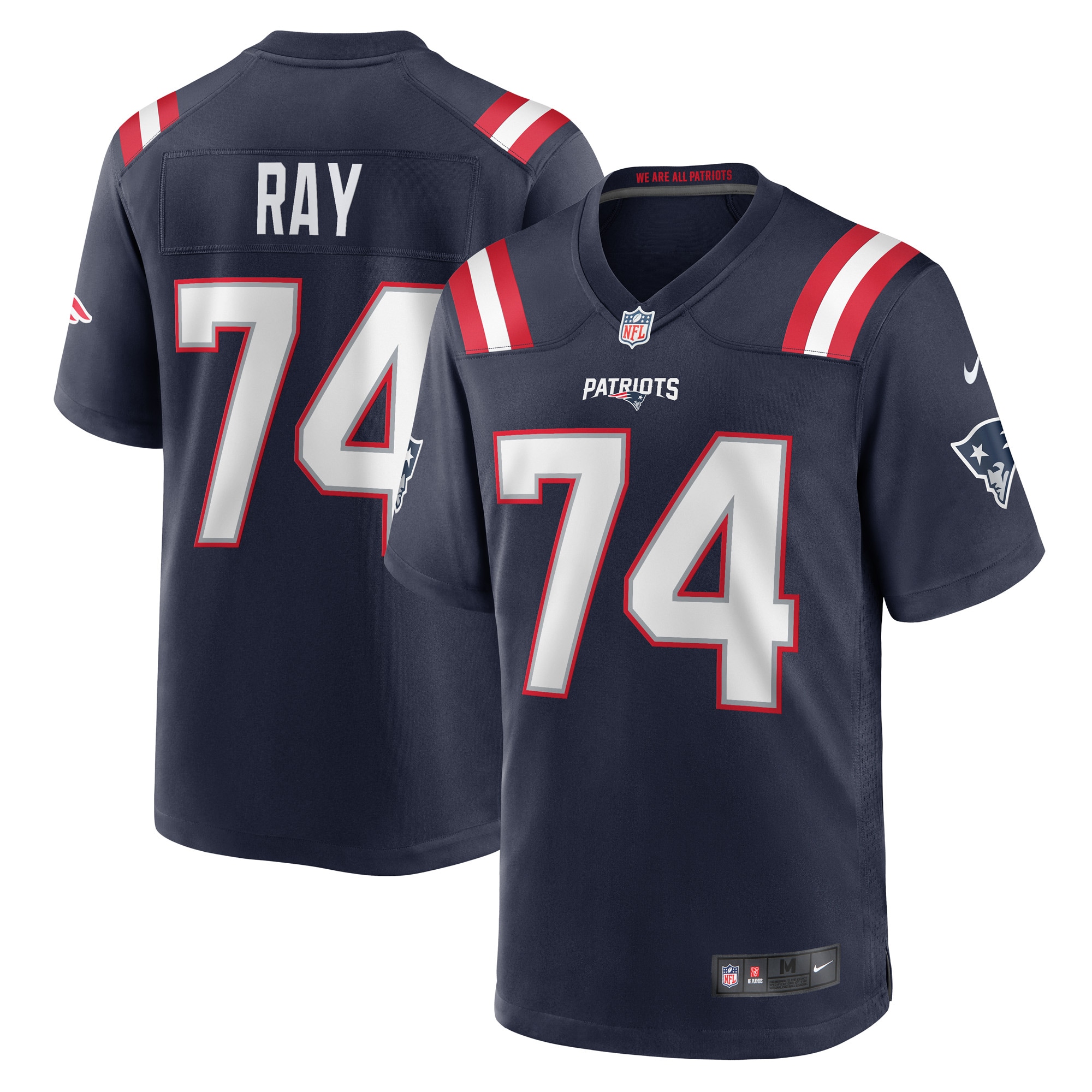 Men's New England Patriots LaBryan Ray Navy Game Player Jersey