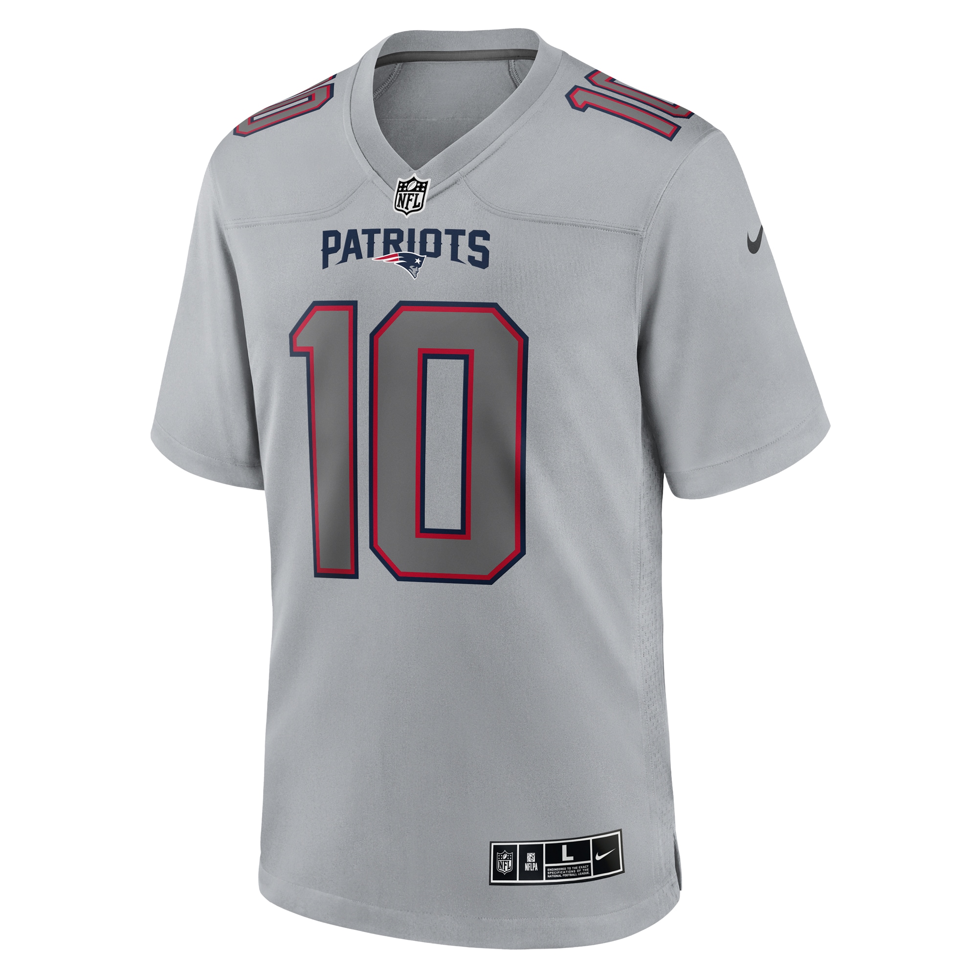 Men's New England Patriots Mac Jones Gray Atmosphere Fashion Game Jersey