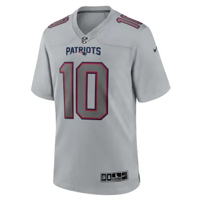 Men's New England Patriots Mac Jones Gray Atmosphere Fashion Game Jersey 02