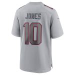 Men's New England Patriots Mac Jones Gray Atmosphere Fashion Game Jersey