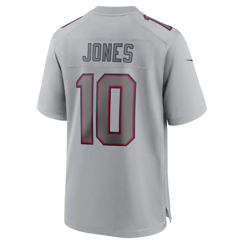 Men's New England Patriots Mac Jones Gray Atmosphere Fashion Game Jersey