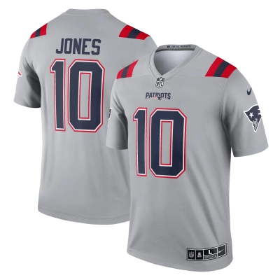 Men's New England Patriots Mac Jones Gray Inverted Legend Jersey 01