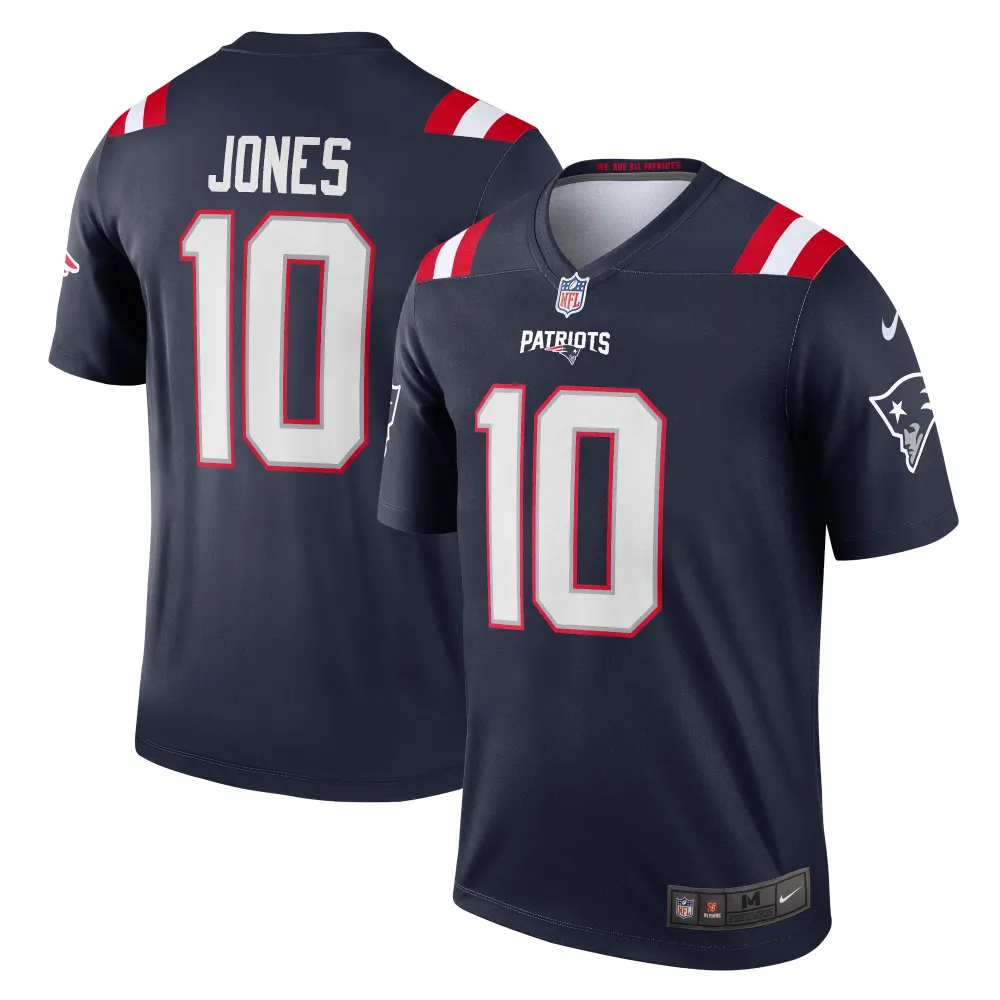 Men's New England Patriots Mac Jones Navy Legend Jersey