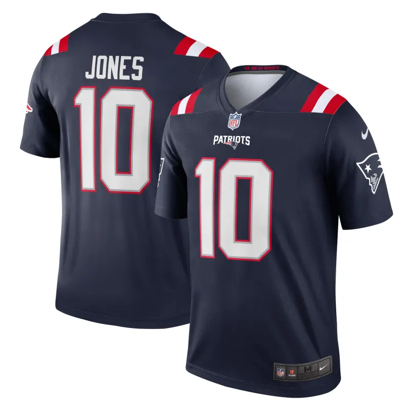 Men's New England Patriots Mac Jones Navy Legend Jersey