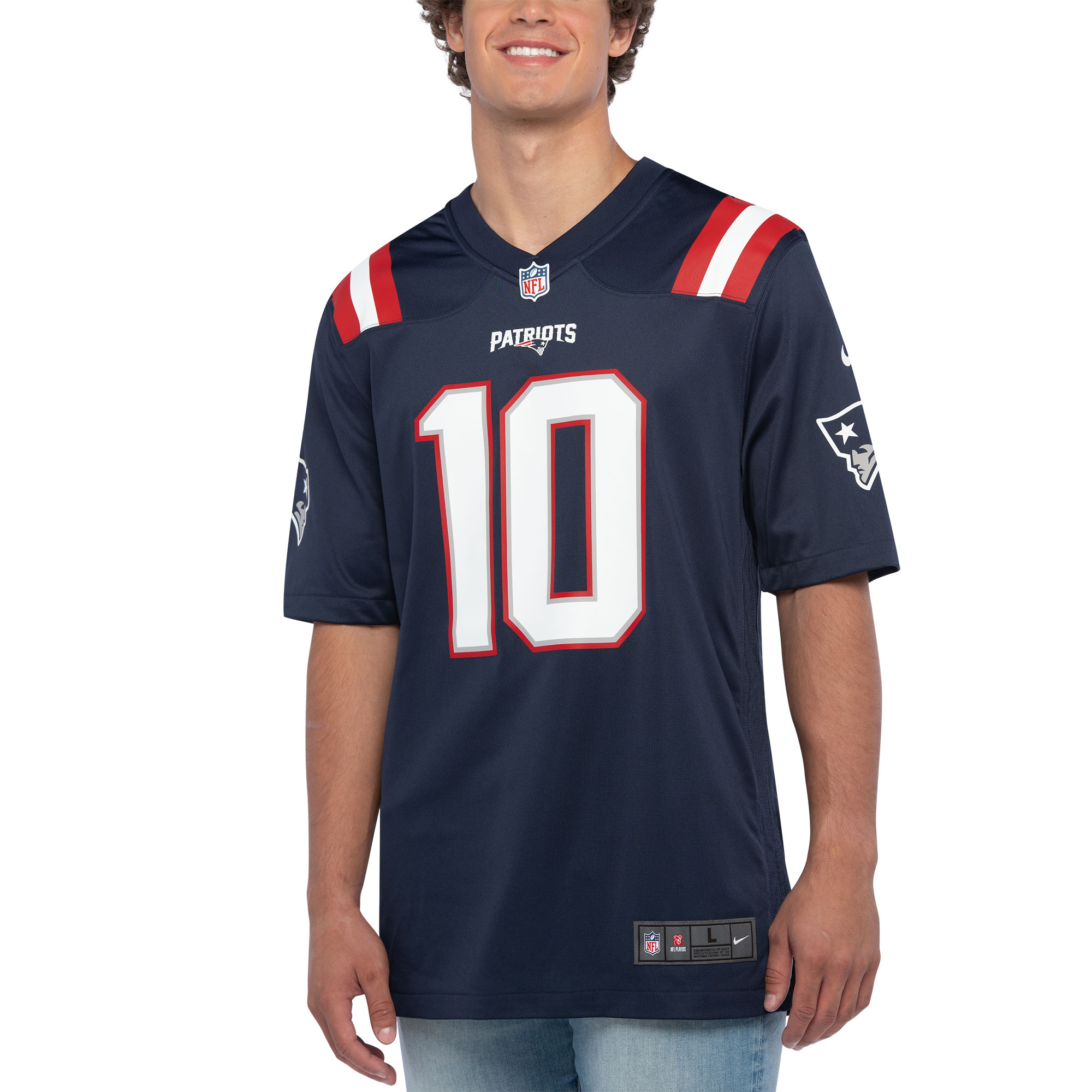 Men's New England Patriots Mac Jones Navy Player Game Jersey
