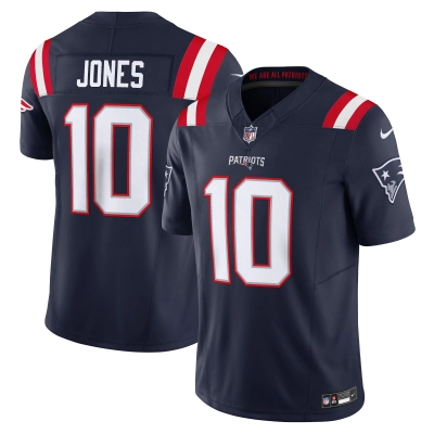 Men's New England Patriots Mac Jones Navy Vapor F.U.S.E. Limited Jersey 01