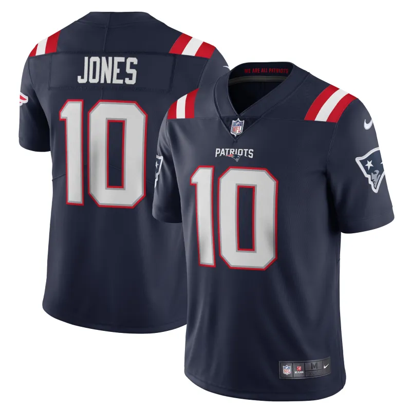 Men's New England Patriots Mac Jones Navy Vapor Limited Jersey