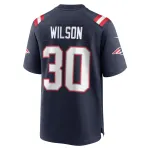 Men's New England Patriots Mack Wilson  Navy Game Jersey