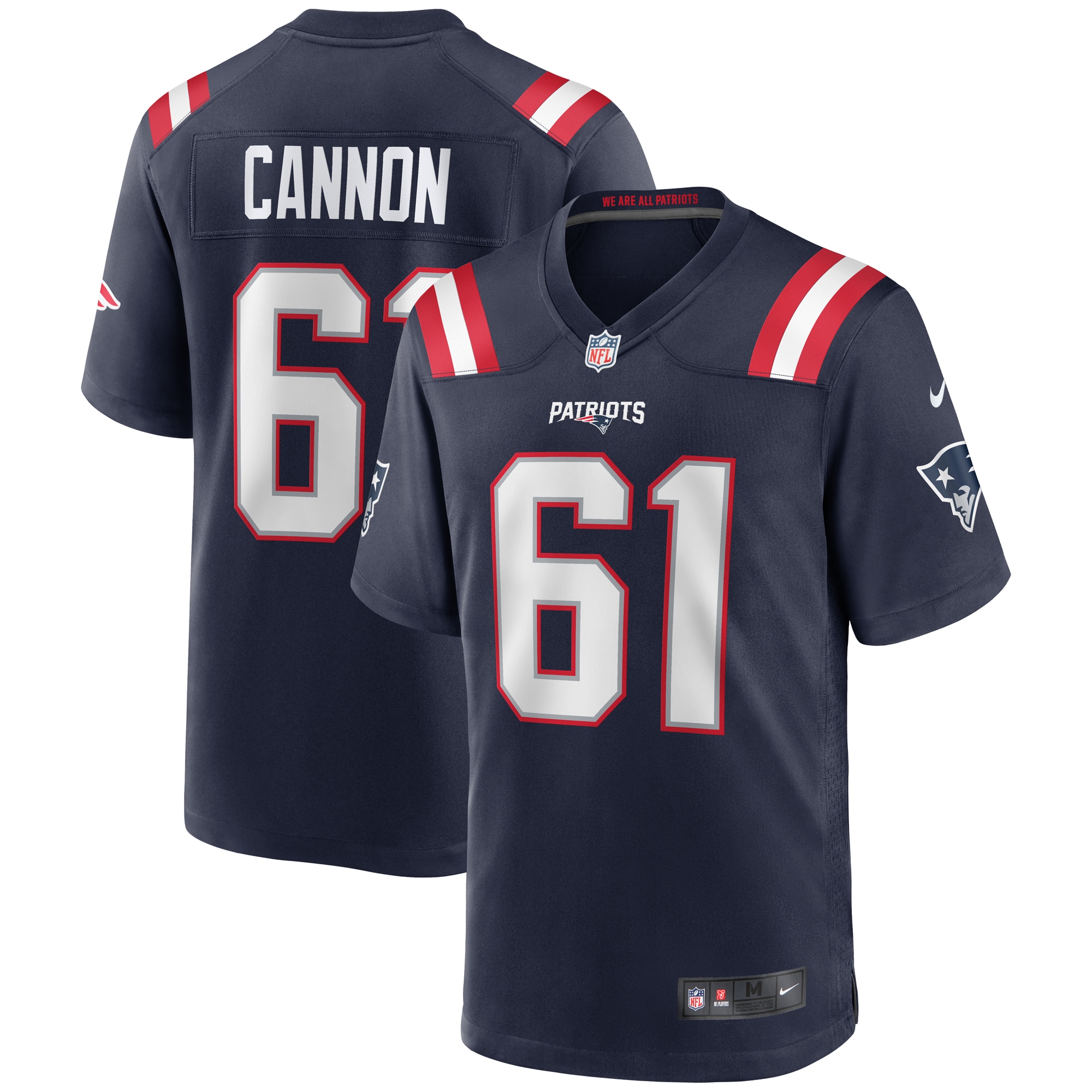 Men's New England Patriots Marcus Cannon Navy Game Jersey