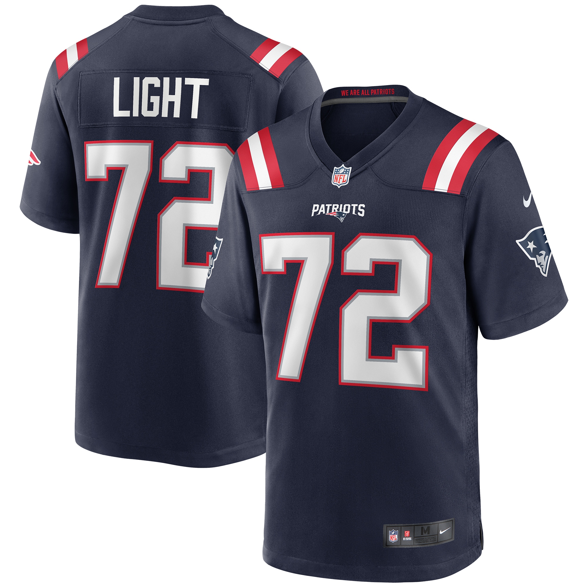 Men's New England Patriots Matt Light Navy Game Retired Player Jersey