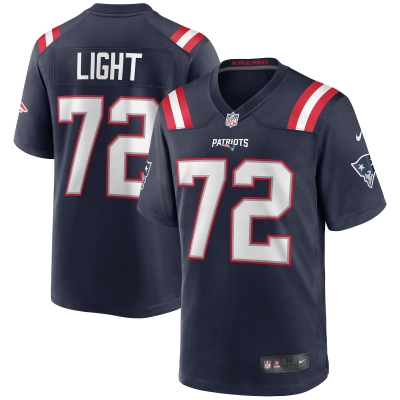 Men's New England Patriots Matt Light Navy Game Retired Player Jersey 01
