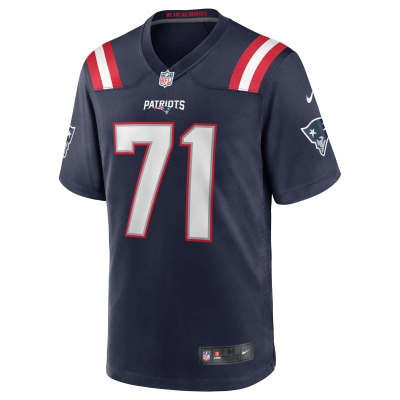 Men's New England Patriots Mike Onwenu Navy Team Game Jersey 02