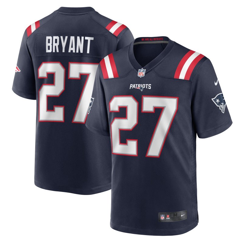 Men's New England Patriots Myles Bryant Navy Game Player Jersey