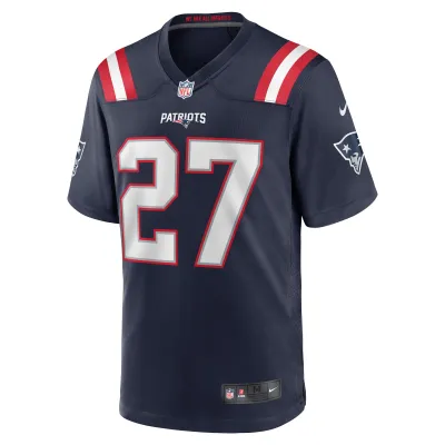 Men's New England Patriots Myles Bryant Navy Game Player Jersey 02