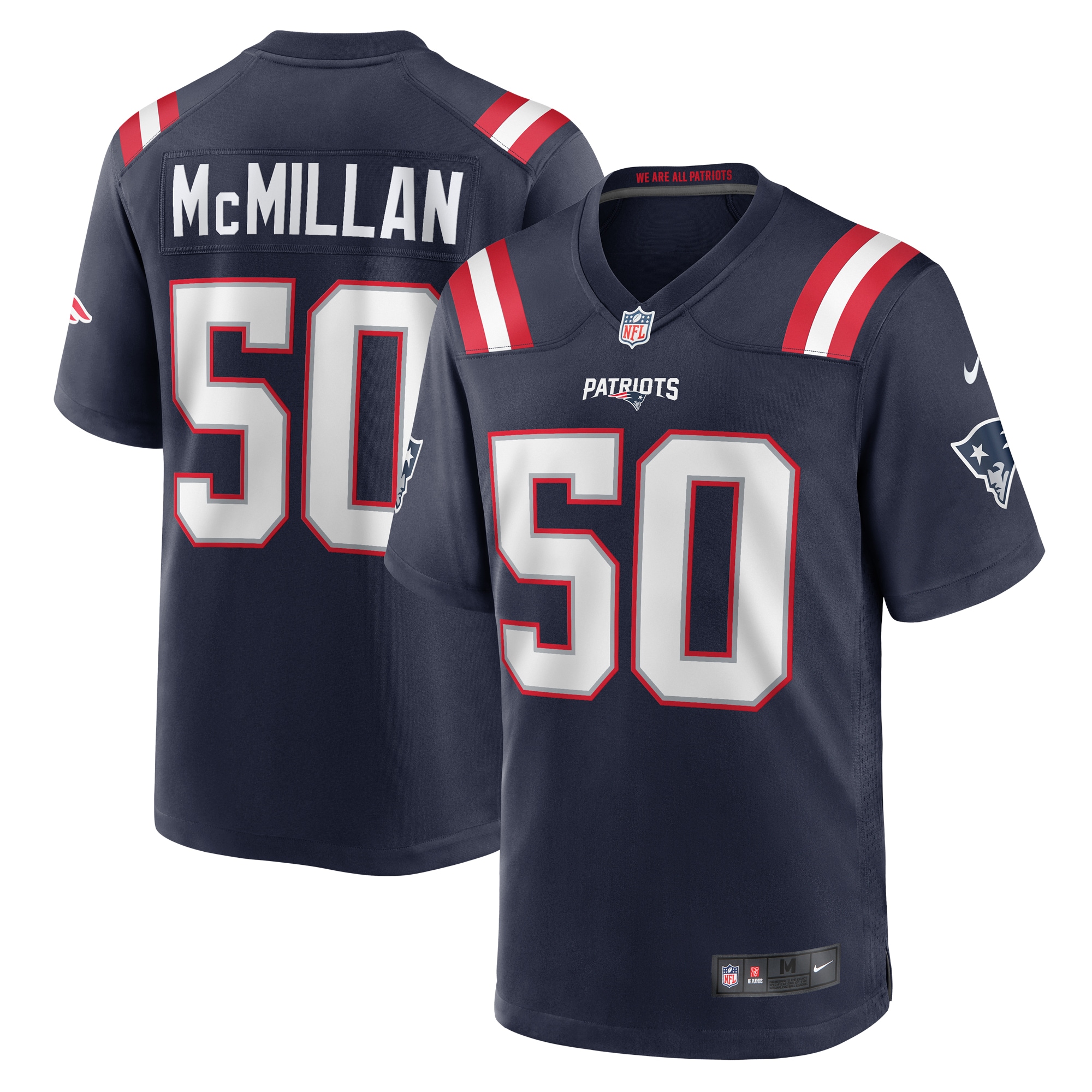 Men's New England Patriots Raekwon McMillan Navy Home Game Player Jersey