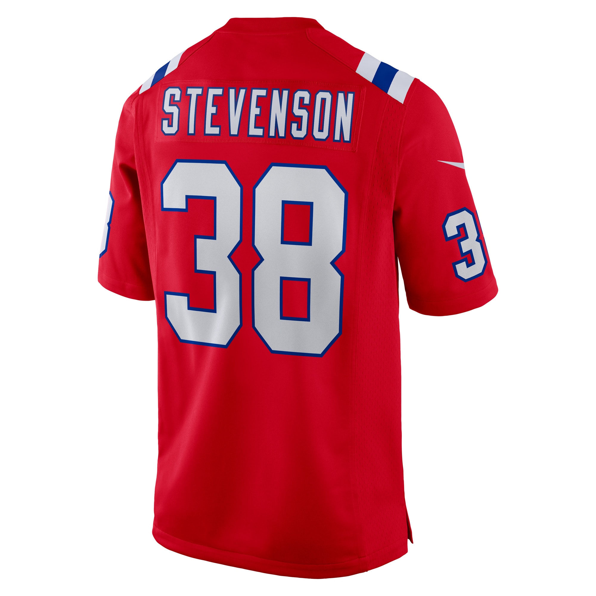 Men's New England Patriots Rhamondre Stevenson Red Alternate Game Player Jersey