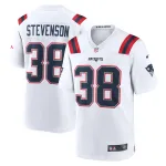Men's New England Patriots Rhamondre Stevenson White Game Player Jersey