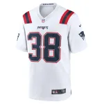 Men's New England Patriots Rhamondre Stevenson White Game Player Jersey