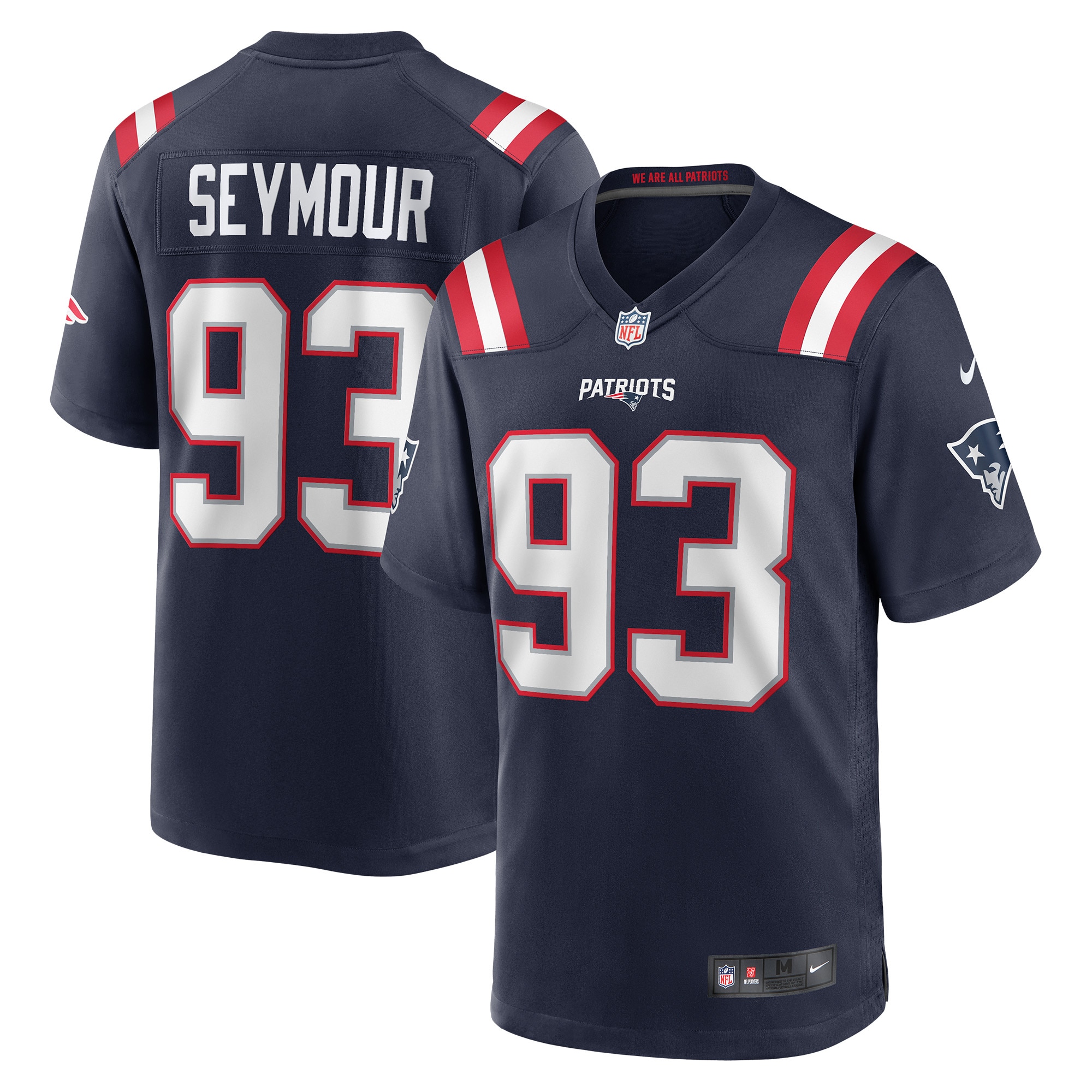 Men's New England Patriots Richard Seymour Navy Retired Player Game Jersey