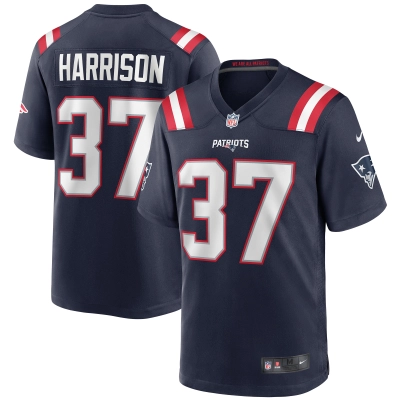 Men's New England Patriots Rodney Harrison Navy Game Retired Player Jersey 01