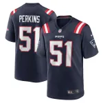 Men's New England Patriots Ronnie Perkins Navy Game Jersey