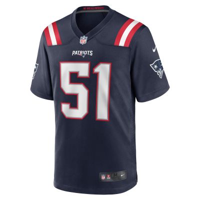 Men's New England Patriots Ronnie Perkins Navy Game Jersey 02