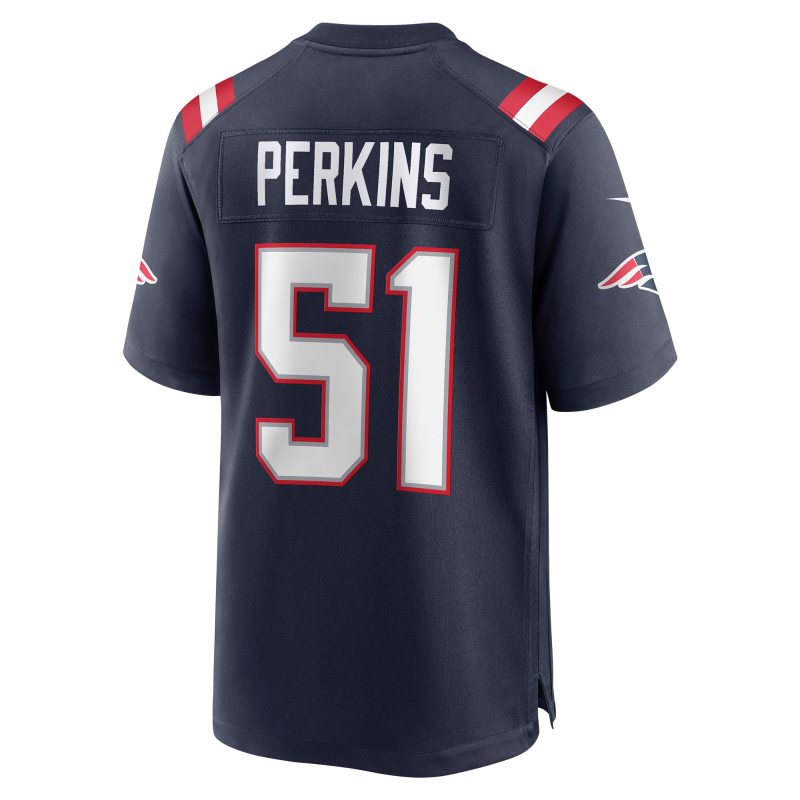 Men's New England Patriots Ronnie Perkins Navy Game Jersey