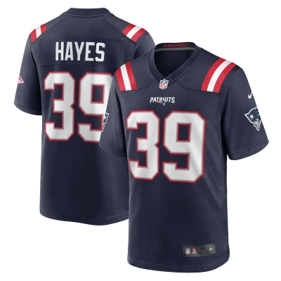 Men's New England Patriots Tae Hayes Navy Home Game Player Jersey 01