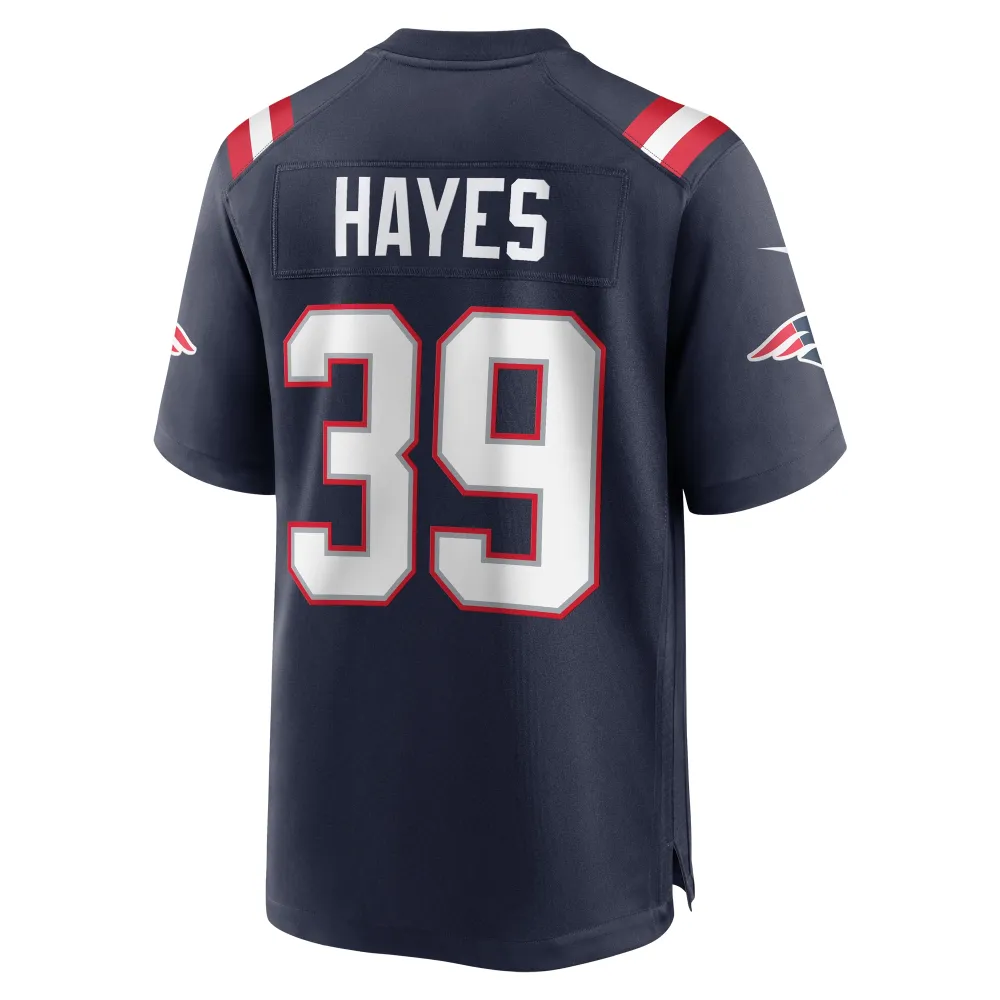 Men's New England Patriots Tae Hayes Navy Home Game Player Jersey