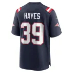 Men's New England Patriots Tae Hayes Navy Home Game Player Jersey