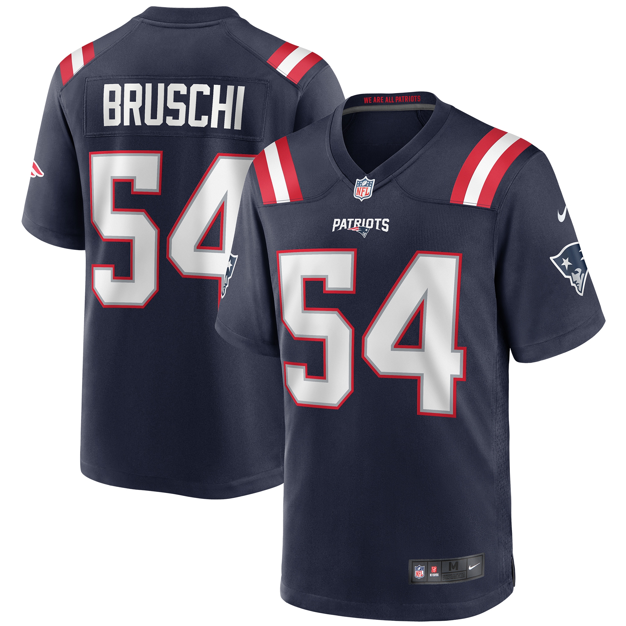 Men's New England Patriots Tedy Bruschi Navy Game Retired Player Jersey